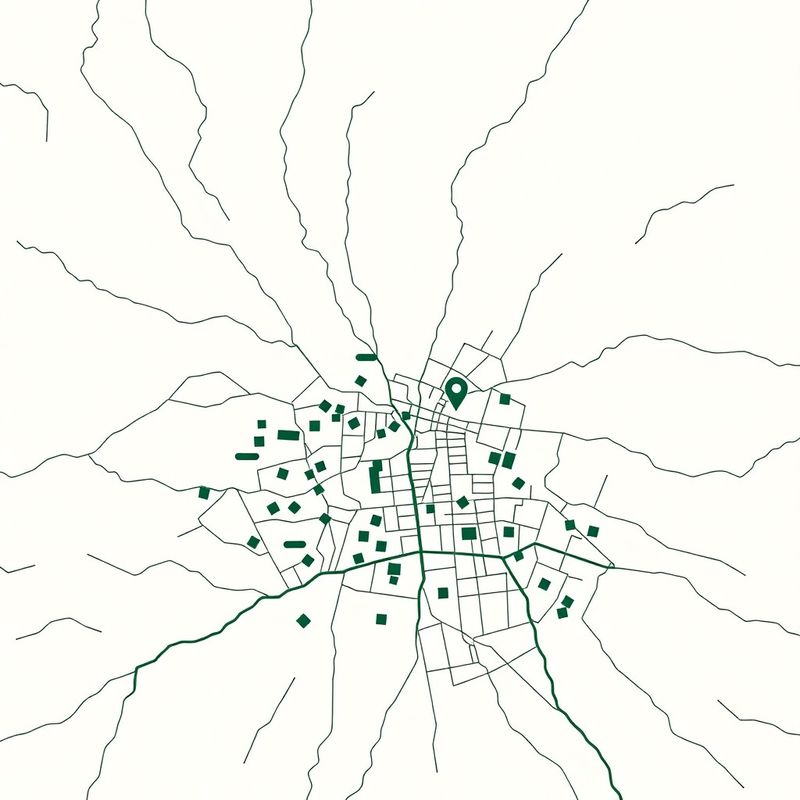 Štylizovaná mapa centra Popradu so značkou kancelárie